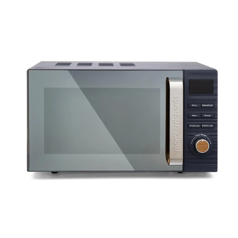 Morphy Richards Clay Digital Grey Microwave, 20L Capacity, 95 Minute Timer, 11 Power Levels, Defrost mode, Glass Turntable, Easy Clean, 800W, Flint, 512001