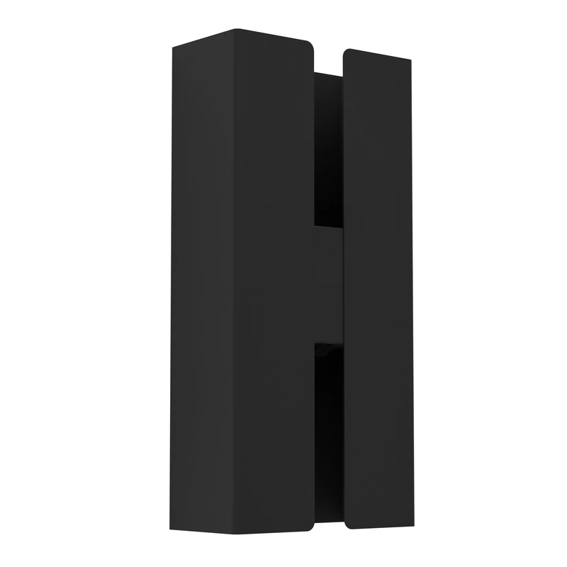 Eglo LED Wall Light Outdoor Briscola, Mounted Exterior Lamp with Dip Switch, Metal Black, Warm White, Neutral Cool IP44