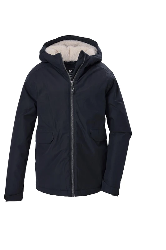 killtec KOW 145 BYS JCKT 44846-000 Boys' Functional Outdoor Jacket with Hood, Dark Navy, 164