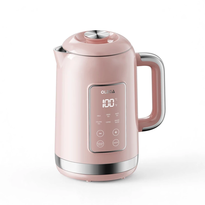 OLEGA Electric Kettle Temperatire Control: 1800W Electric Tea Kettles 1.5L Stainless Steel Tea Kettle Smart Kettle Hot Water Boiler Teapot for Coffee Tea, Digital Display, 6 Temperature Presets