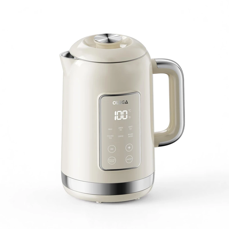 OLEGA Electric Kettle Temperatire Control: 1800W Electric Tea Kettles 1.5L Stainless Steel Tea Kettle Smart Kettle Hot Water Boiler Teapot, Digital Display, 6 Temperature Presets