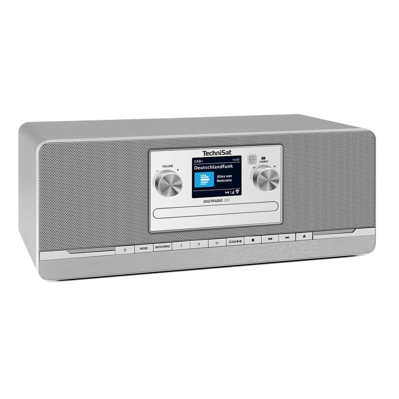 TechniSat DIGITRADIO 320 – Stereo digital radio (compact system with DAB+ & FM, CD player, Bluetooth, USB, 2×5W RMS, TFT colour display, favourite memory, alarm clock, sleep timer, remote control)