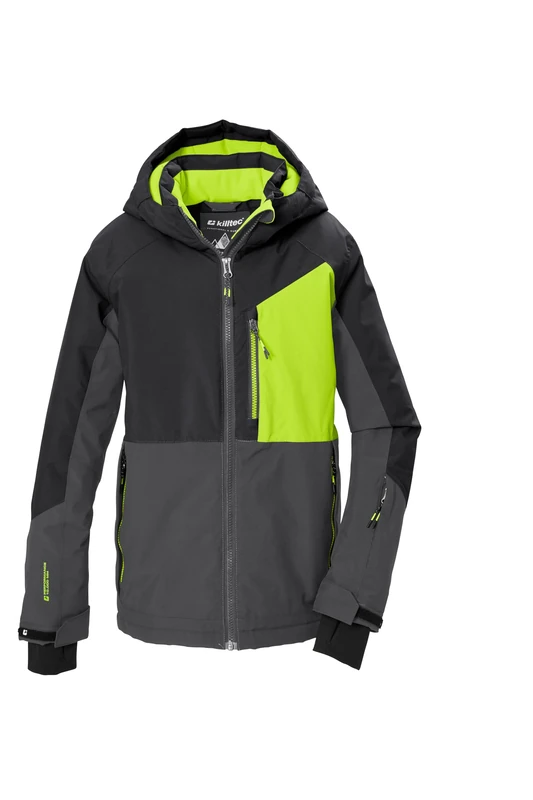 killtec KSW 206 BYS 44856-000 Boys' Ski Jacket with Hood and Snow Guard Black 176