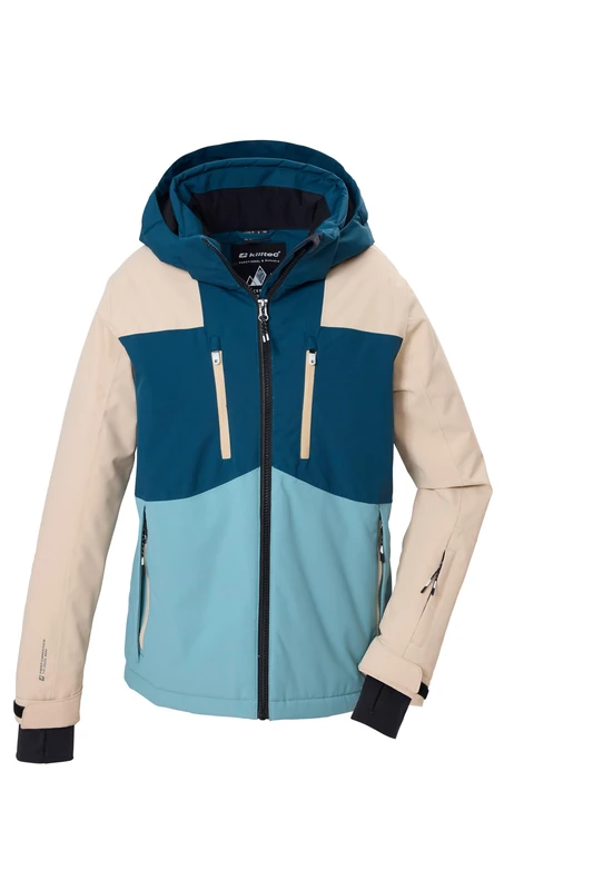 killtec KSW 216 BYS 44874-000 Boys' Ski Jacket with Zip-Off Hood and Snow Guard Cream 152