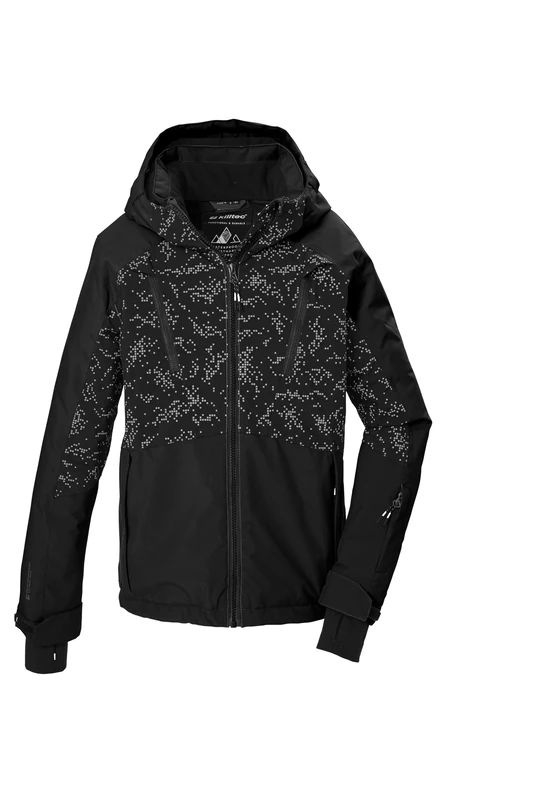 killtec KSW 208 BYS 44861-000 Boys' Ski Jacket with Hood and Snow Guard Black 152