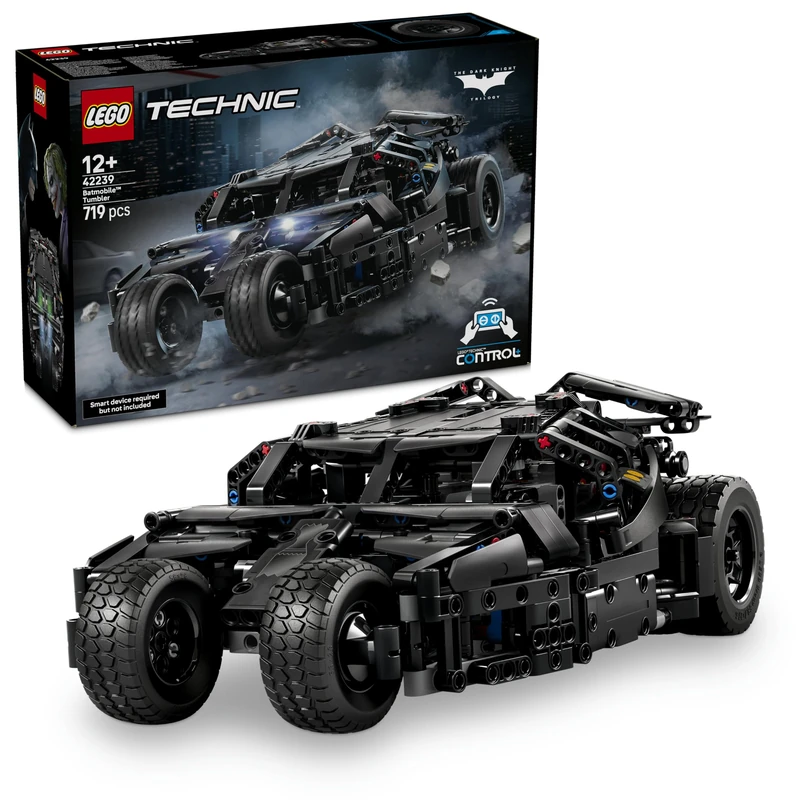 LEGO Technic Batmobile Tumbler - Remote Control Car Toy - Batman Model Kit w/Working Steering & Lights - Birthday Gift for 12+ Year Old Boys & Teenage DC Fans - 42239