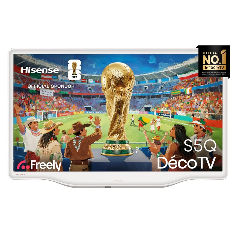 Hisense 32" 32S5QTUK Deco TV - Quantum Dot Colour, Dolby Atmos with Freely, Disney +, YouTube, Netflix - Image 1