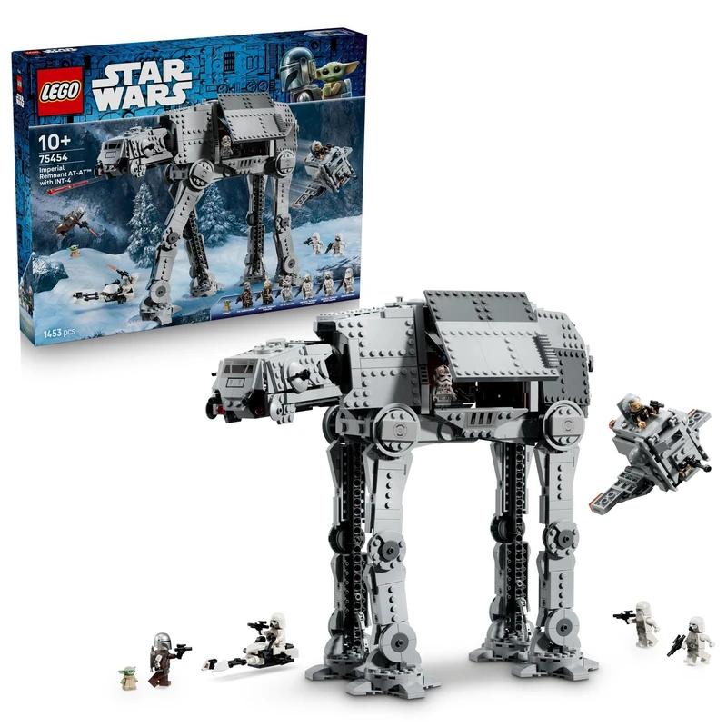 LEGO Star Wars 75454 Imperial Remnant AT-AT with INT-4 Toy - The Mandalorian and Grogu Model w/Shuttle, Speeder Bike, 7 Minifigures & 1 Figure - Gift Idea for 10+ Year Old Boys & Fans