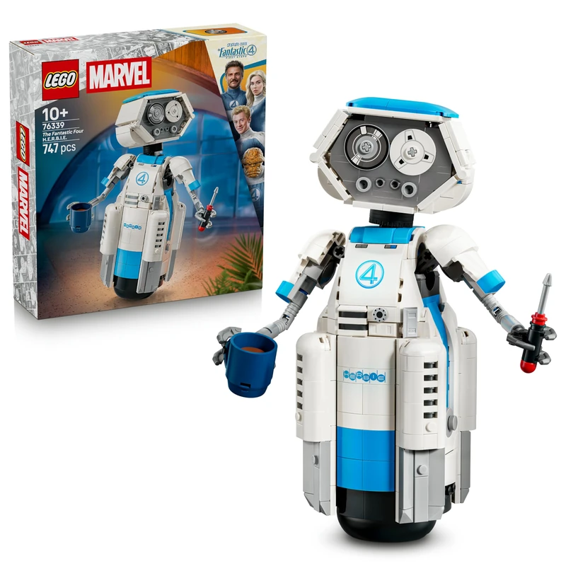 LEGO ǀ Marvel The Fantastic Four H.E.R.B.I.E. Figure - Collectible Toy Robot w/Accessories - Kids' Room or Desk Decor - Birthday Gift for 10+ Year Old Boys & Super Hero Fans - 76339