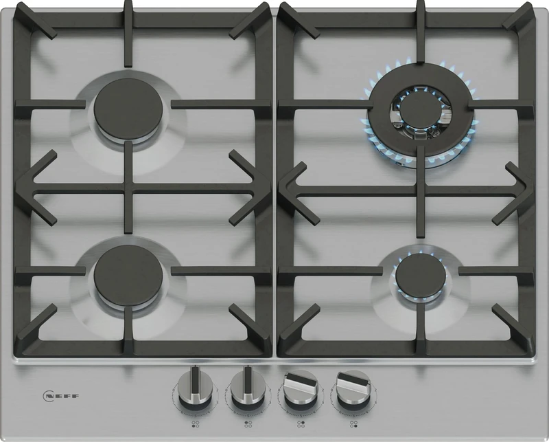 N70 T26CIH8N0 58cm Gas Hob, Stainless Steel