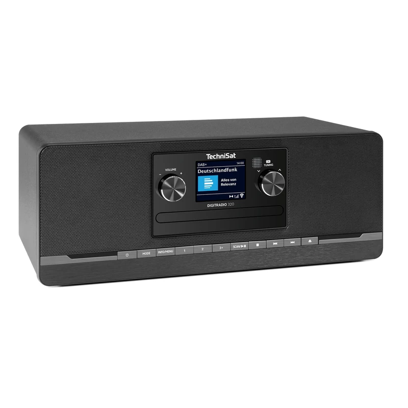 TechniSat DIGITRADIO 320 – Stereo digital radio (compact system with DAB+ & FM, CD player, Bluetooth, USB, 2×5W RMS, TFT colour display, favourite memory, alarm clock, sleep timer, remote control)