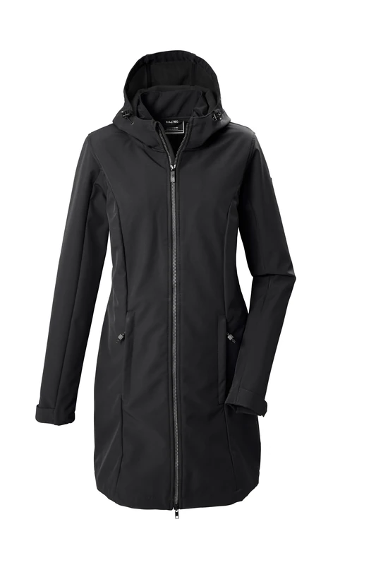 killtec KOW 10 WMN SFTSHLL PRK 44460-000 Women's Softshell Parka/Softshell Jacket with Hood Black 44