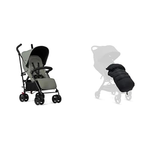 Silver Cross - Pop 2 Pushchair & Footmuff - Foldable Travel Stroller - Buggy - Adjustable/Lie Flat Seat - Newborn to 4 Years - Sage