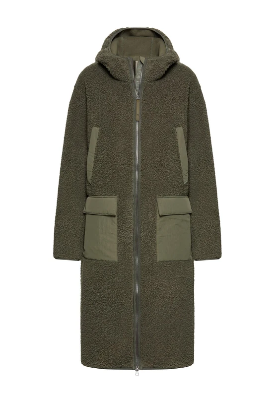 camel active Women's 310210-8f05 Coat, dark green, 14