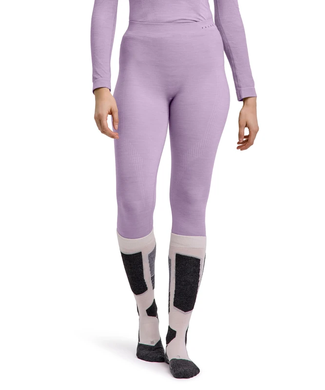 Falke Women's Wool-Tech 3/4 W Ti Functional Yarn Quick Dry Base Layer Bottom 1 Piece, Purple Light Lilac 6819, M