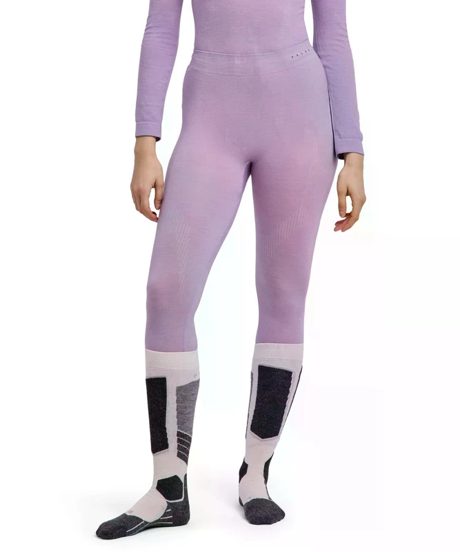 Falke Women's Wool-Tech Long W Ti Functional Yarn Quick Dry Base Layer Bottom 1 Piece, Purple Light Lilac 6819, M