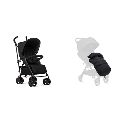Silver Cross - Pop 2 Pushchair & Footmuff - Foldable Travel Stroller - Buggy - Adjustable/Lie Flat Seat - Newborn to 4 Years - Space