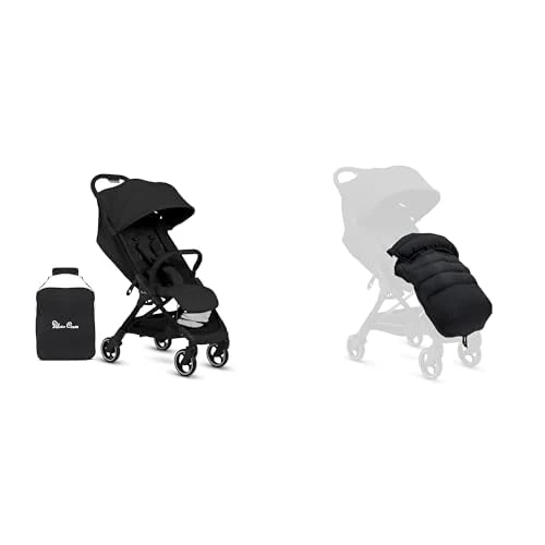 Silver Cross - Clic 2 Compact Stroller, Travel Bag & Footmuff - Travel Stroller for Life On The Go - Foldable & Lightweight - Suitable from Birth to 4 Years - Space