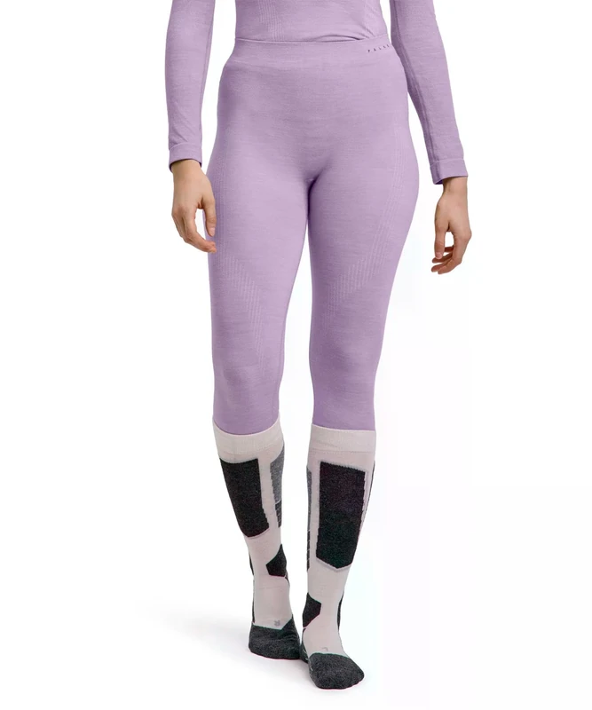 Falke Women's Wool-Tech 3/4 W Ti Functional Yarn Quick Dry Base Layer Bottom 1 Piece, Purple Light Lilac 6819, XS