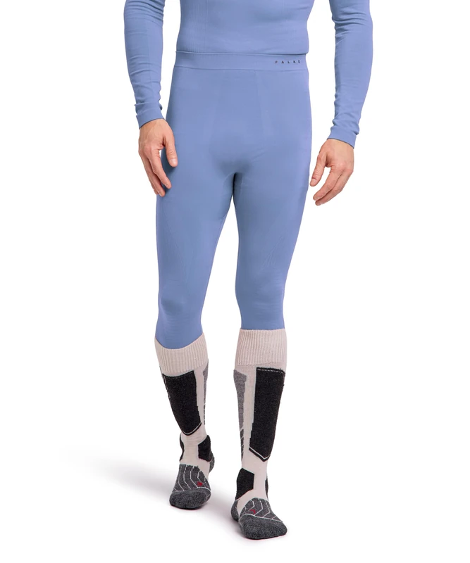 Falke Men's Maximum Warm 3/4 M Ti Functional Yarn Quick Dry Base Layer Bottom 1 Piece, Blue Steel 6958, S