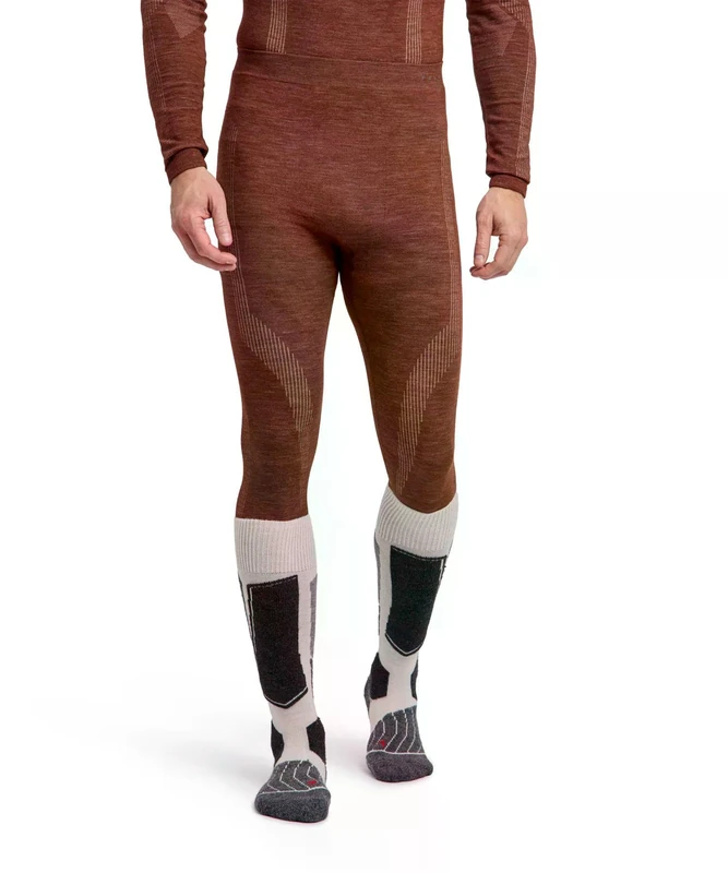 Falke Men's Wool-Tech Long M Ti Functional Yarn Quick Dry Base Layer Bottom 1 Piece, Brown Chestnut 5534, XL