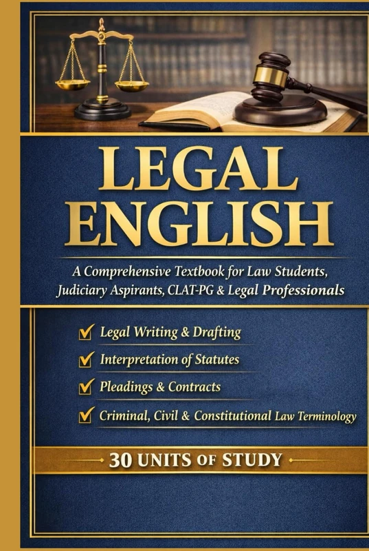 LEGAL ENGLISH: A Comprehensive Textbook for LLB Students, Judiciary Aspirants, CLAT-PG, APO & Legal Professionals | Legal Writing, Drafting, ... BA LLB, BBA LLB, B.Com LLB & LLB (2025–26))