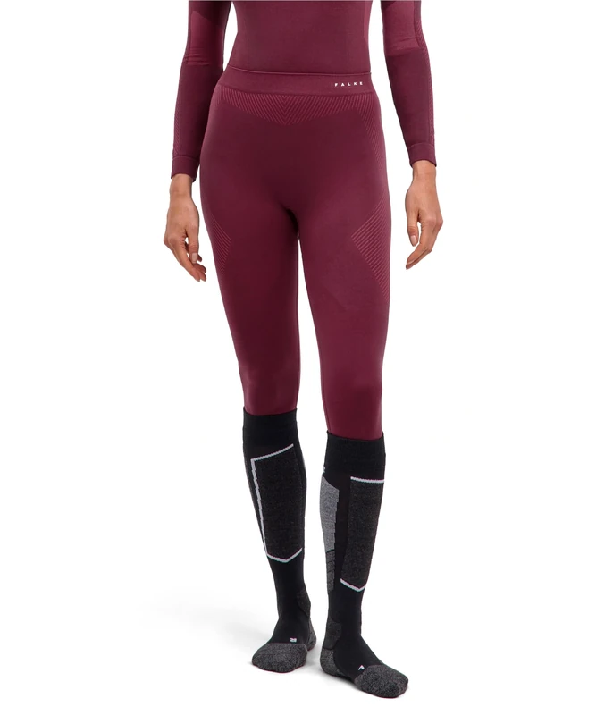 Falke Women's Warm 3/4 W Ti Functional Yarn Quick Dry Base Layer Bottom 1 Piece, Brown Mahogany 8344, M