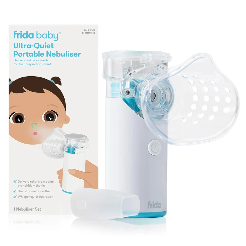 Frida Baby Nebulizer for Babies, Portable Nebulizer for Kids, Babies, Infants & Adults, Ultra-Quiet Handheld Nebulizer with Mask + Diffuser, Congestion + Flu Relief - Image 1