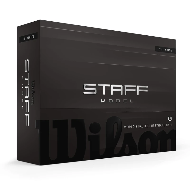 Wilson Staff Model Golf Balls, Four-Piece Urethane Balls With Medium-Compression Core, 12-Ball Pack, Colour: White