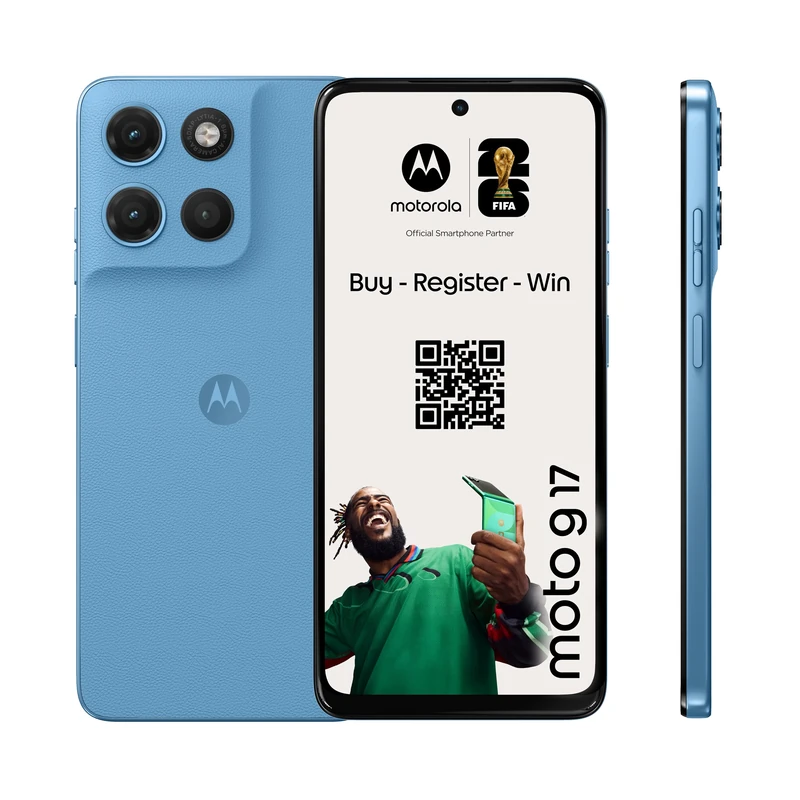 Moto g17 PANTONE Alaskan Blue 6.72" fhd+ lcd display 50mp sony lytia camera 5200mah battery ram boost with Co2 offset