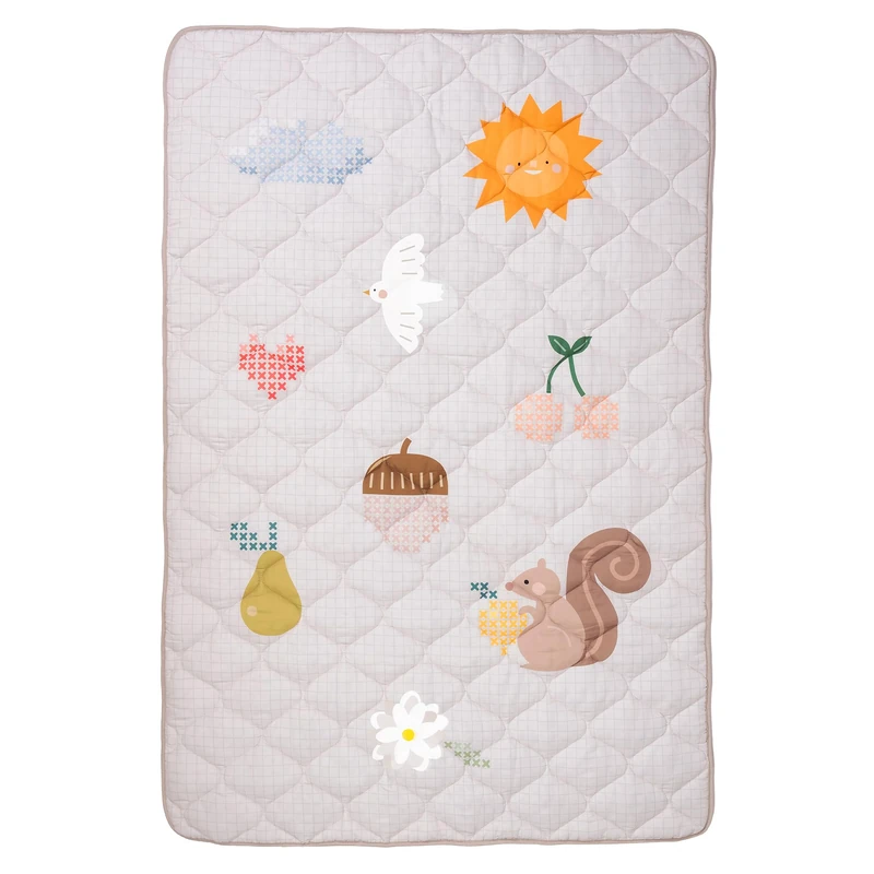 Taf Toys Fantasy Bloom Quilted Baby Play Mat. 150 x 100cm. Lightweight & Foldable. Toddlers Infants Washable Padded Floor Padding Foam Playmat. Suitable for Newborn Babies 0 Months +