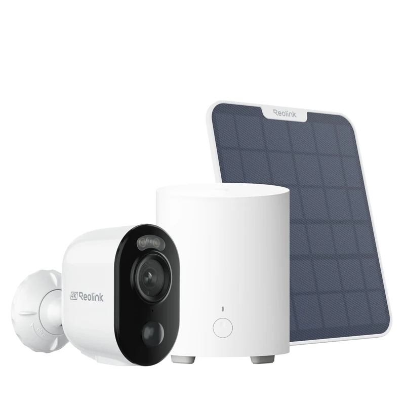 Reolink 4K Solar Outdoor Wireless Security Camera with Colour Night Vision, AI Detection & Two-Way Talk + Home Hub Mini, All-in-One Security Center with Local Storage, Dual-Band Wi-Fi, AES-128 Encrypt