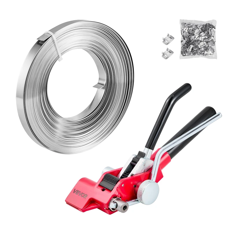 VEVOR Steel Banding Kit - 30.5m Strapping & Ratchet Tensioner