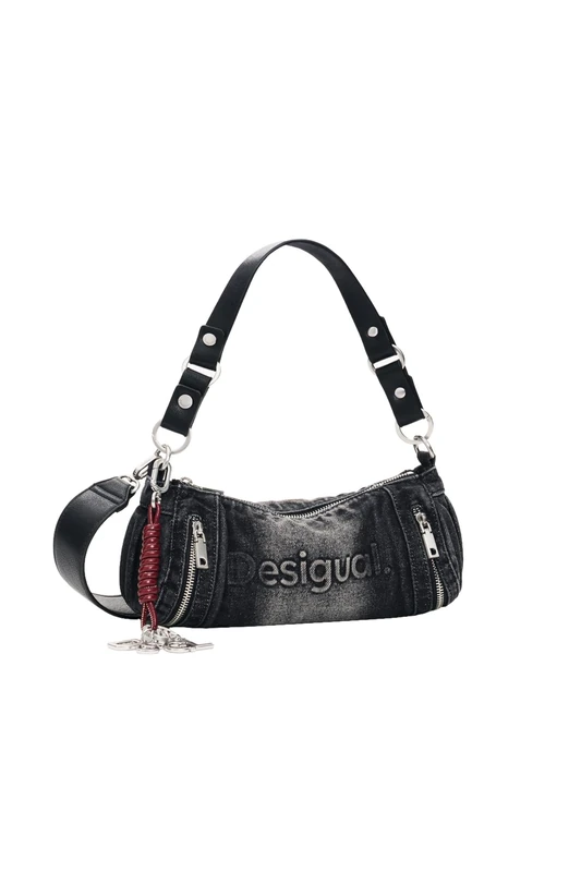 Desigual cross body bag shoulder bag Half Logo Crossbody Bag Denim Dark Grey gray