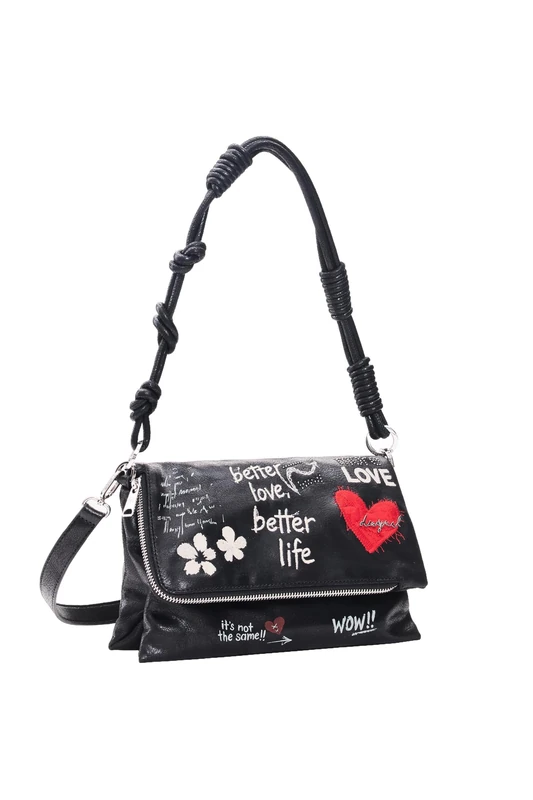 Desigual cross body bag shoulder bag Wow Murano Crossbody Bag Black