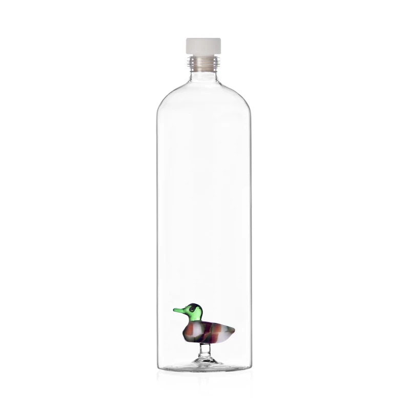 Ichendorf Milano Papera Grande Bottle, Animal Farm Collection, 145 cl, Borosilicate Glass, Handmade