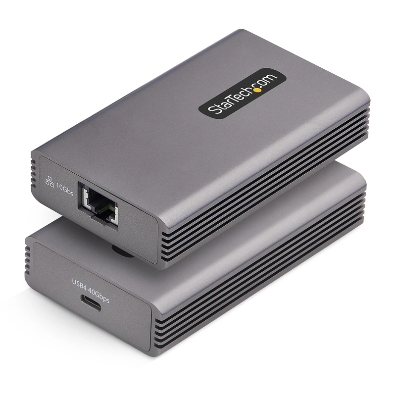 StarTech 10GbE USB4 Ethernet Adapter, External 10Gb Network Card, Thunderbolt 3/4 / 5 Compatible, 10/5/2.5/1Gbps /100Mbps, For Mac/Windows