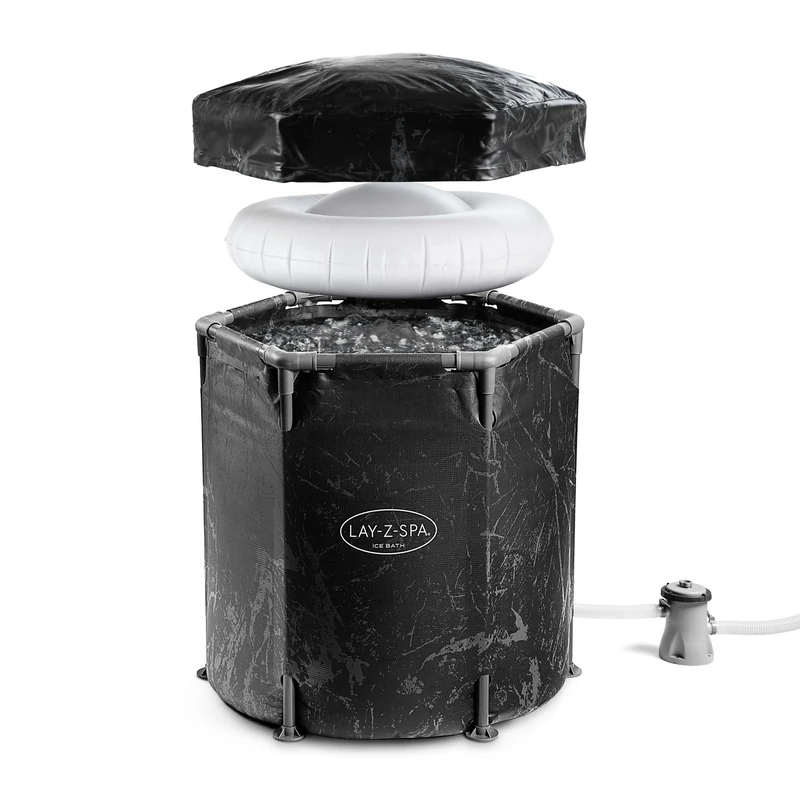 Lay-Z-Spa Glacial Dip Pod - Ice Bath Cold Plunge Tub with Weather-Resistant Cover & Filter Pump, for Cold Water Therapy & Athlete Recovery, 1 Person