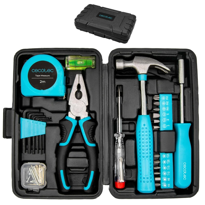 Cecotec ToolBox EasyGo 68 Piece ToolBox - Ultra-Compact and Portable Case, Includes Hammer, Meter, Screwdrivers and More, Optimized Internal Organization, Ideal for Home and Car - Image 1
