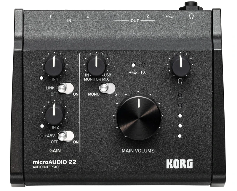 Korg - microAUDIO 22 USB-C Audio Interface with Studio Preamps