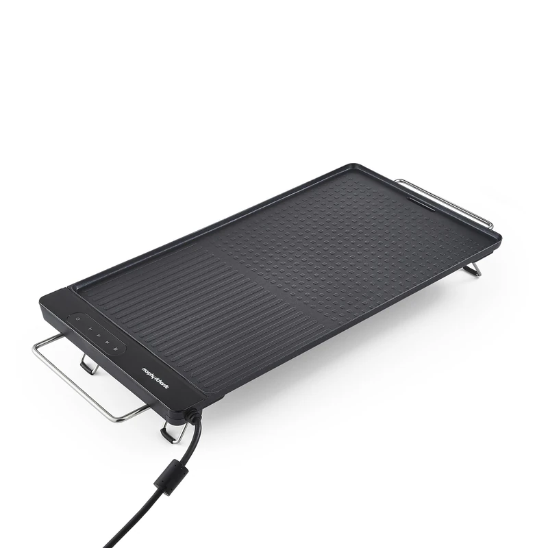 Morphy Richards RapidGrill Tabletop Electric Grill, 4 Heat Settings, Quick Heat-Up, Non-Stick Coating, Detachable Control Panel & Dishwasher Safe, 485000 - Image 1