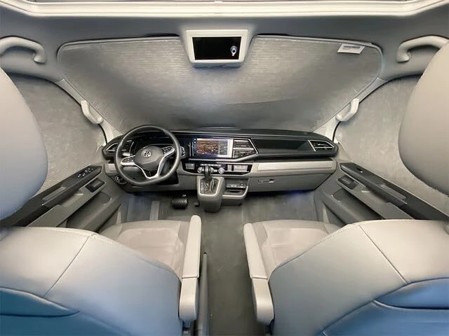 HINDERMANN Thermal Inner Insulation Mat, Thermal Film with Textile Coating, for VW T5/T6, 5-Piece, Travel/Tailgate, Grey/Silver, 100 x 70 x 5 cm - Image 1