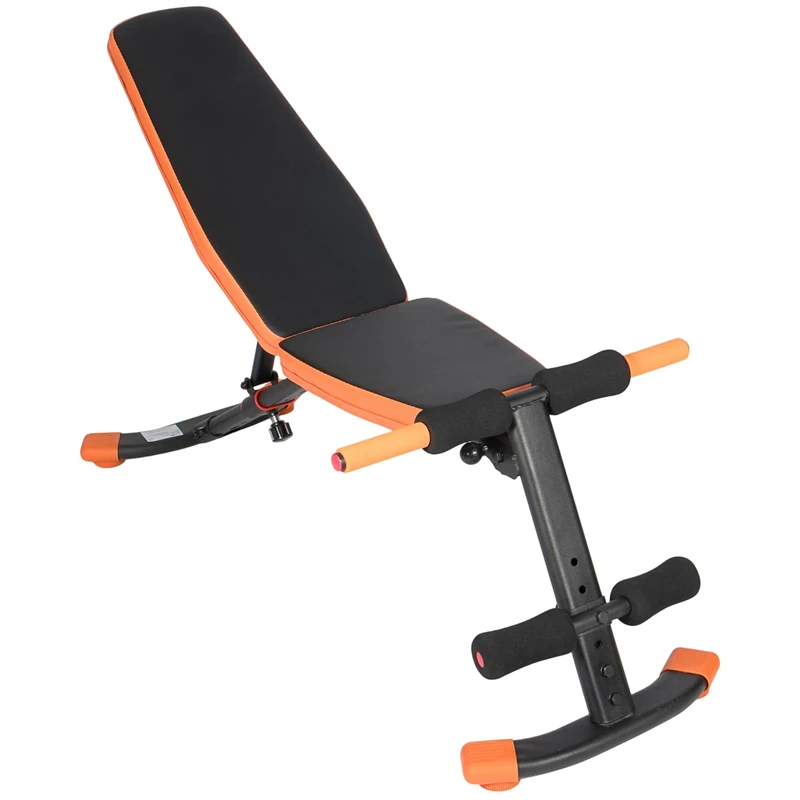 Ultrasport Multifunctional Training Bench; Fitness Bench with 6-Level Adjustable Backrest (-24°/0°/19°/36°/53°/79°); Sit-Up Bench for Full Body Workout; Space-saving; up to 150 kg