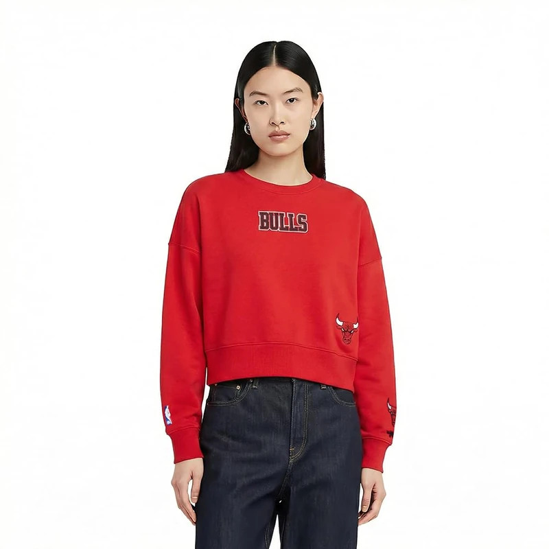 Pro Standard Womens NBA Chicago Bulls Wingspan Sweatshirt Red S
