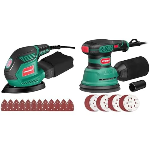 Bundle of HYCHIKA Sander for Wood 200W, Electric Sander with Dust Collector