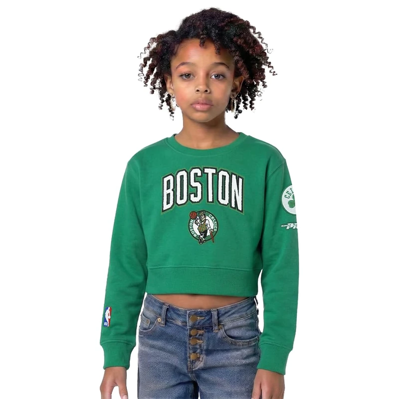 Pro Standard Big Girls NBA Boston Celtics Classic Essentials Crewneck Sweatshirt Kelly Green M