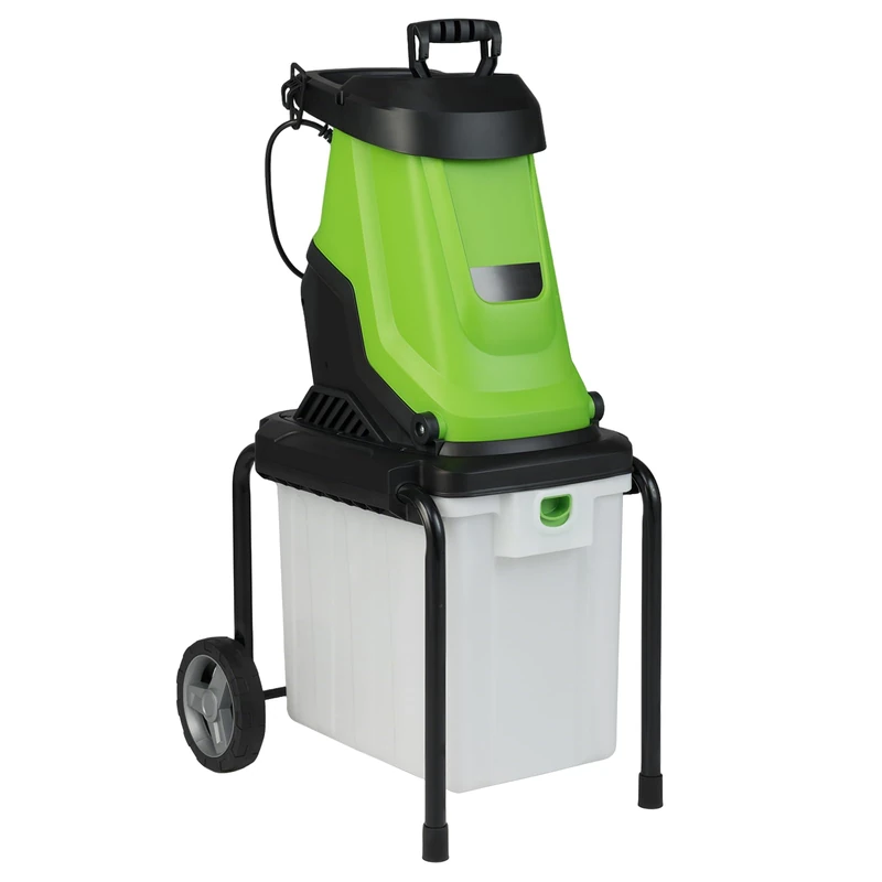 GiantexUK Garden Shredder, 2800W/3000W Wood Chipper with SK5 Dual-sided Blades & 50L Collection Bin, 4500rpm Speed, Electric Mulcher for 45mm Branches and Leaves (56 x 44 x 94 cm，2800W)
