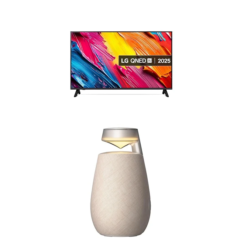 LG 43QNED70A6A 43-Inch QNED AI 4K UHD Smart TV bundle with X02 Portable Bluetooth Multi-Directional Speaker, 15H Battery Life, IP55 Waterproof