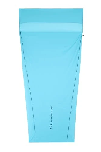 Lifeventure Coolmax® Sleeping Bag Liner for Tropical Travel - Lightweight and Breathable Sheet Sleeping Bag, Treated with Polygiene® and Insect Shield Technology, Mummy Shape