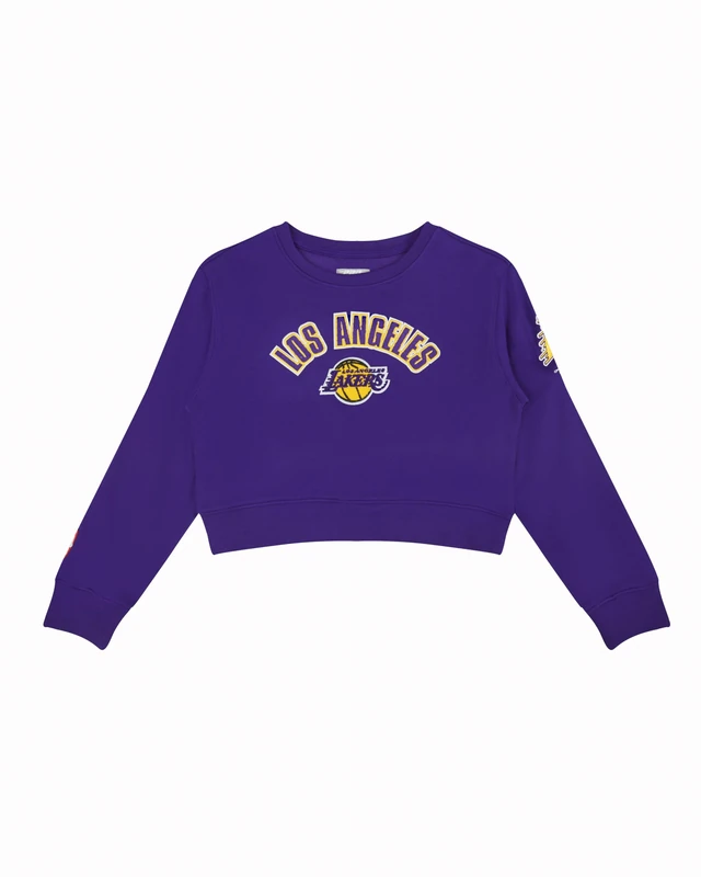 Pro Standard Big Girls NBA Los Angeles Lakers Classic Essentials Crewneck Sweatshirt Purple L